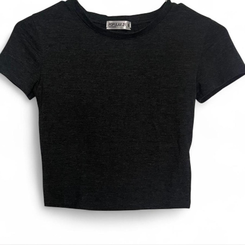 Popular 21 Black Crop Top